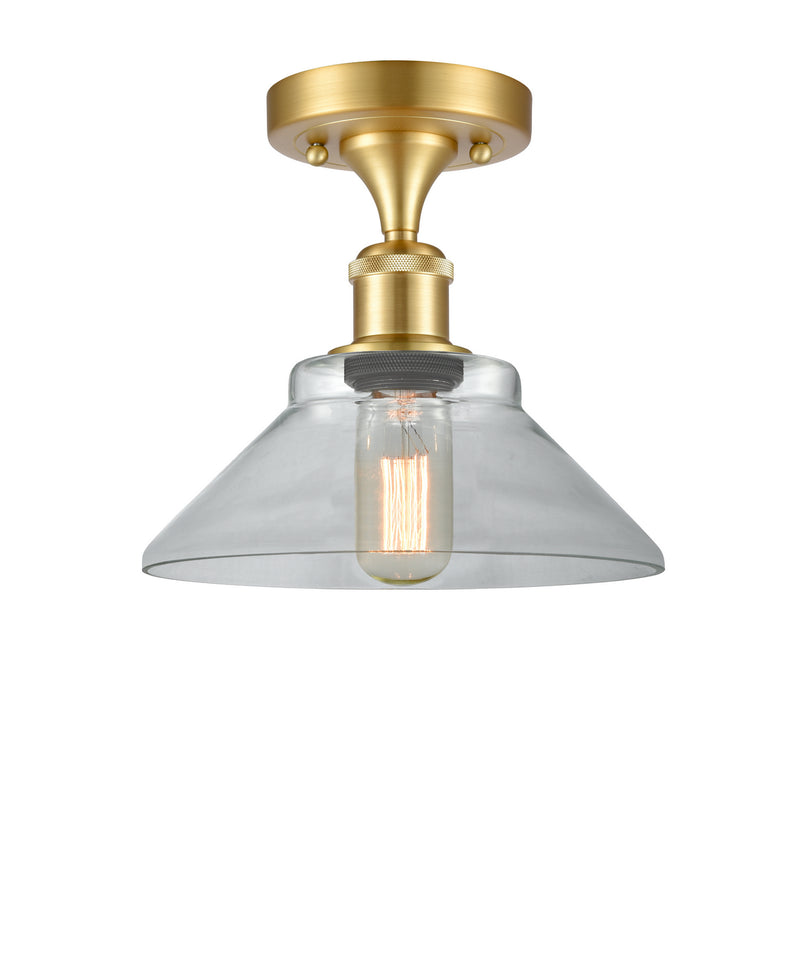 Innovations 516-1C-SG-G132 One Light Semi-Flush Mount, Satin Gold