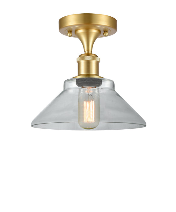 Innovations 516-1C-SG-G132 One Light Semi-Flush Mount, Satin Gold