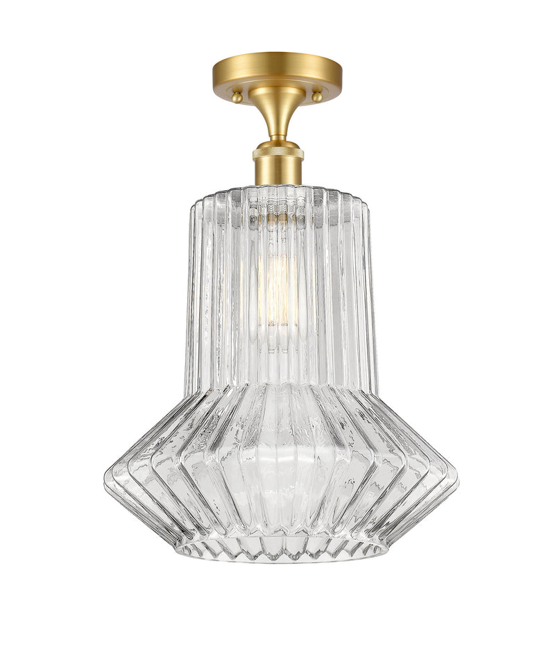 Innovations 516-1C-SG-G212 One Light Semi-Flush Mount, Satin Gold