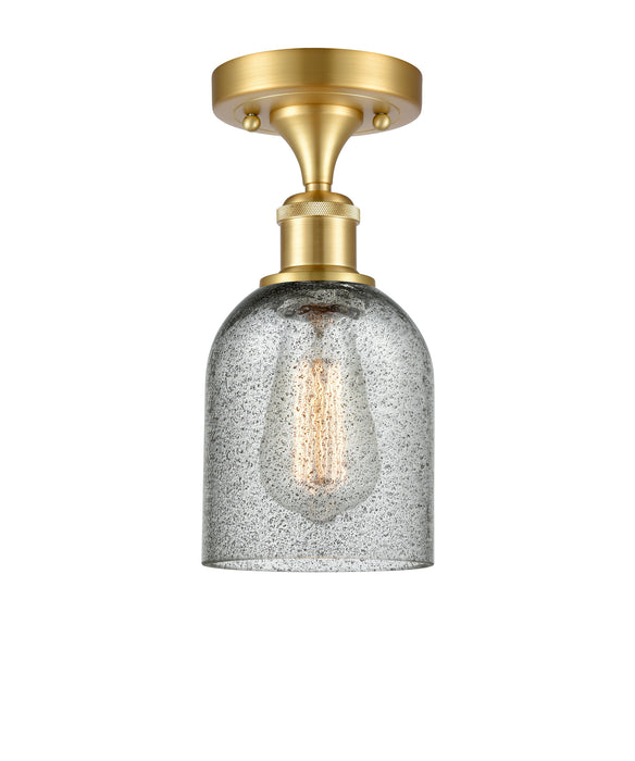 Innovations 516-1C-SG-G257 One Light Semi-Flush Mount, Satin Gold