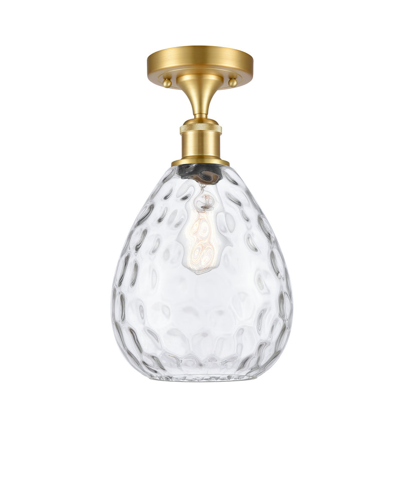 Innovations 516-1C-SG-G372 One Light Semi-Flush Mount, Satin Gold