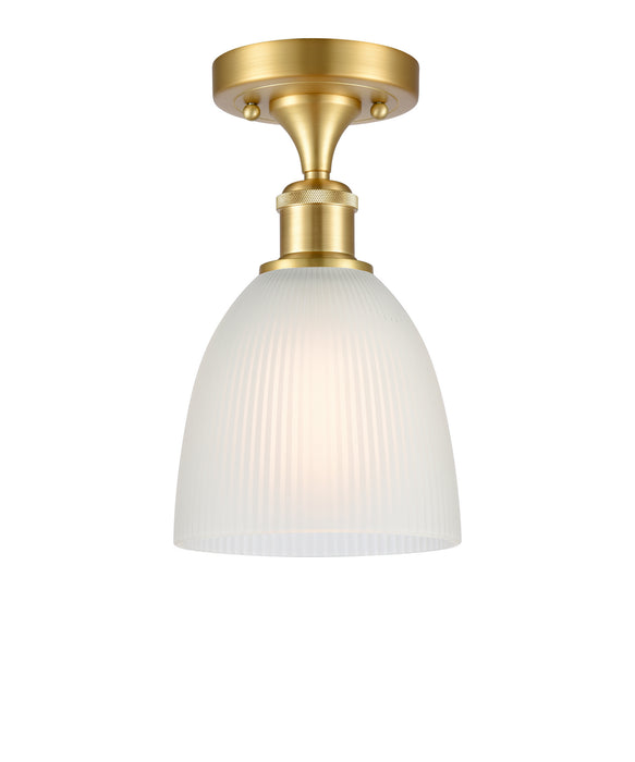 Innovations 516-1C-SG-G381 One Light Semi-Flush Mount, Satin Gold