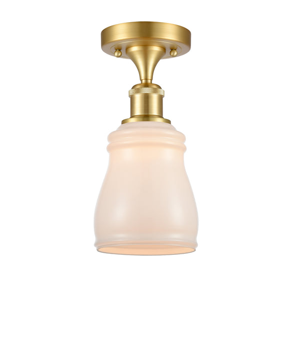 Innovations 516-1C-SG-G391 One Light Semi-Flush Mount, Satin Gold