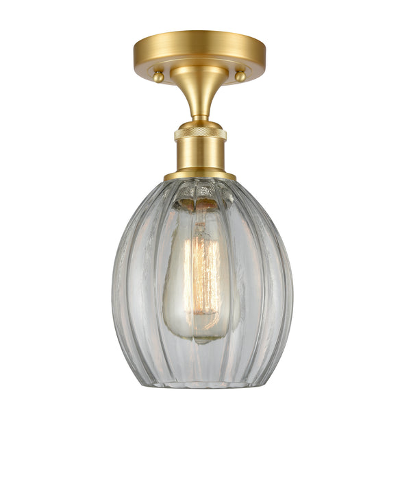 Innovations 516-1C-SG-G82 One Light Semi-Flush Mount, Satin Gold