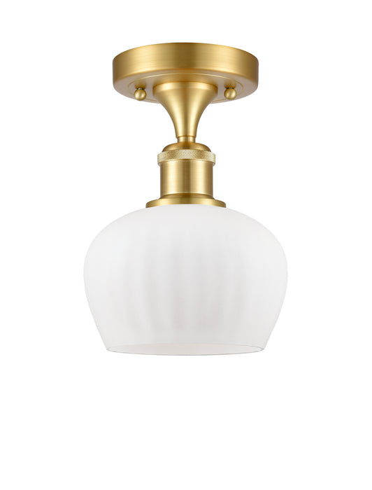 Innovations 516-1C-SG-G91 One Light Semi-Flush Mount, Satin Gold