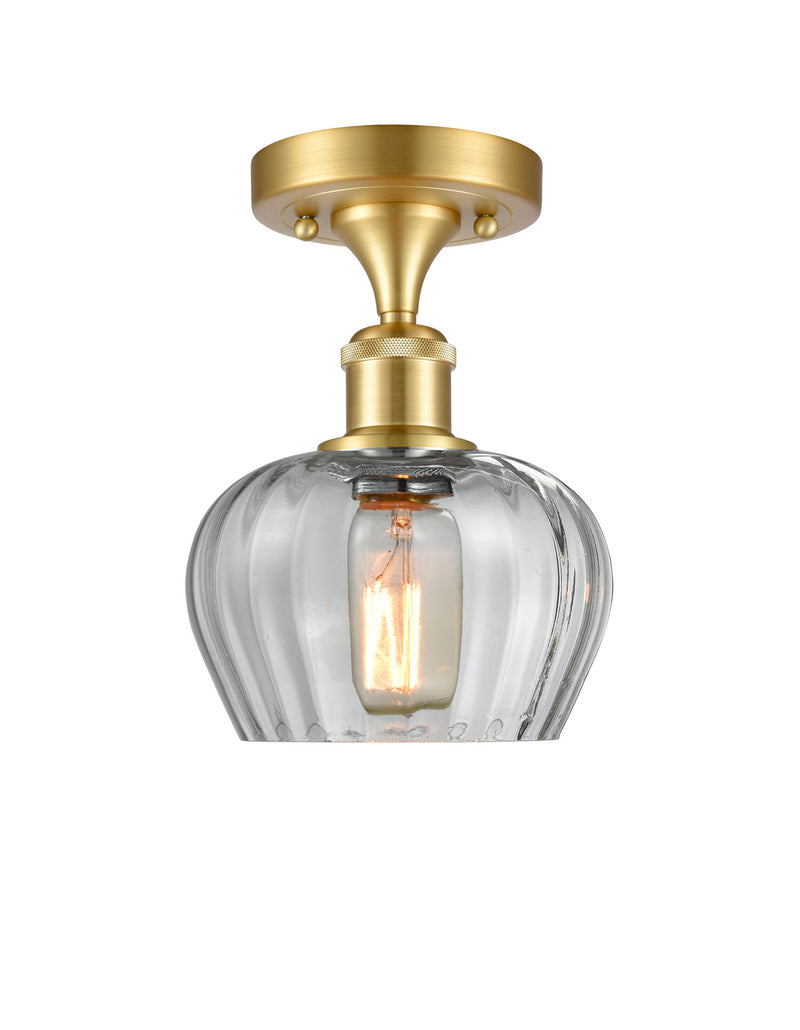 Innovations 516-1C-SG-G92 One Light Semi-Flush Mount, Satin Gold