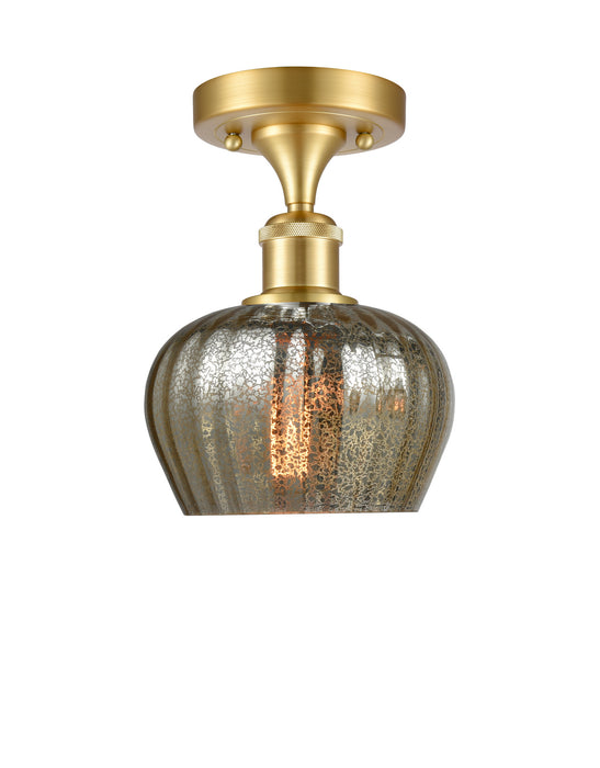 Innovations 516-1C-SG-G96 One Light Semi-Flush Mount, Satin Gold