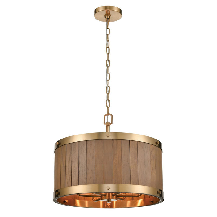 ELK Home 33374/6 Six Light Chandelier, Satin Brass