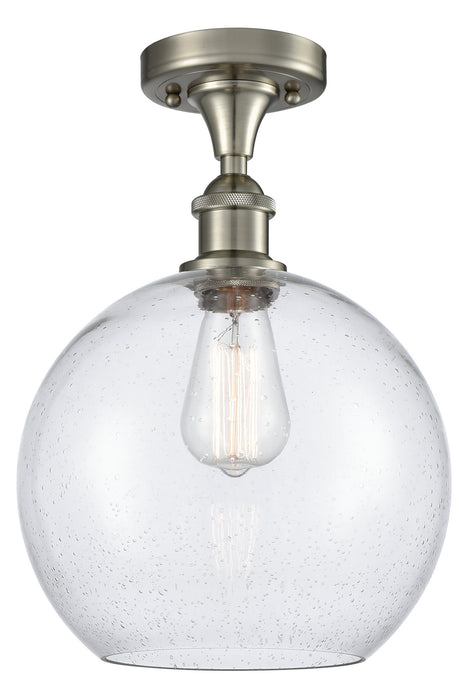 Innovations 516-1C-SN-G124-10 One Light Semi-Flush Mount, Brushed Satin Nickel