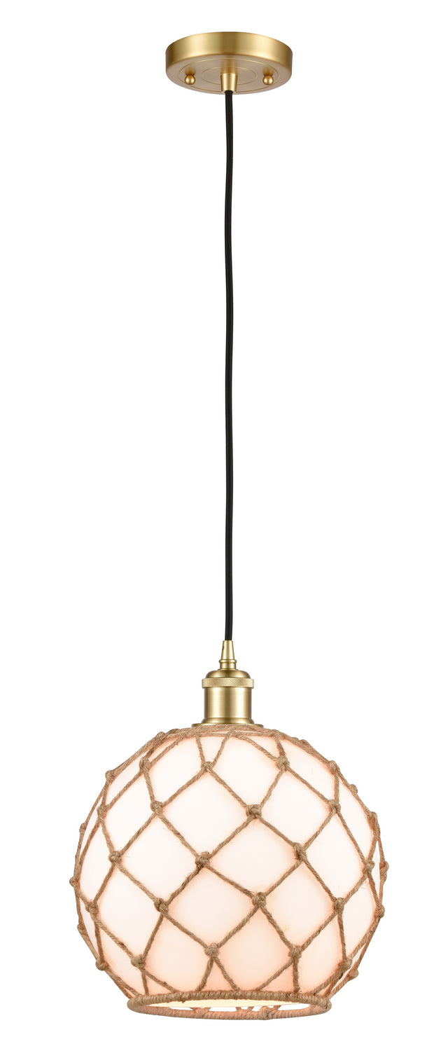 Innovations 516-1P-SG-G121-10RB One Light Mini Pendant, Satin Gold