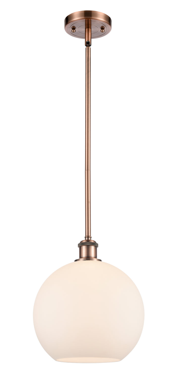 Innovations 516-1S-AC-G121-10 One Light Mini Pendant, Antique Copper