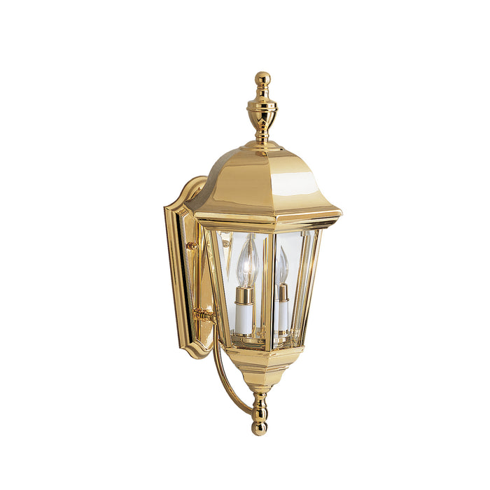 Kichler 9439PB Two Light Outdoor Wall Mount, Polished Brass