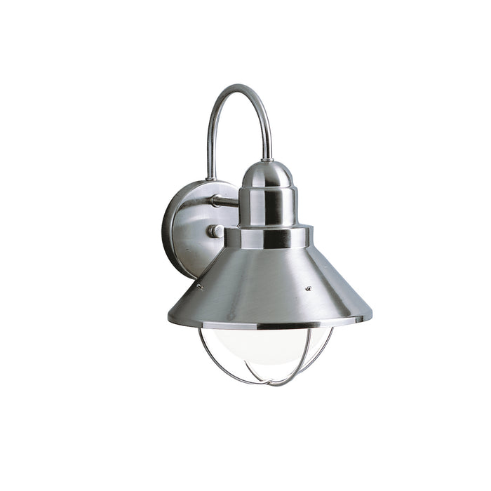 Kichler 9022NI One Light Outdoor Wall Mount, Brushed Nickel