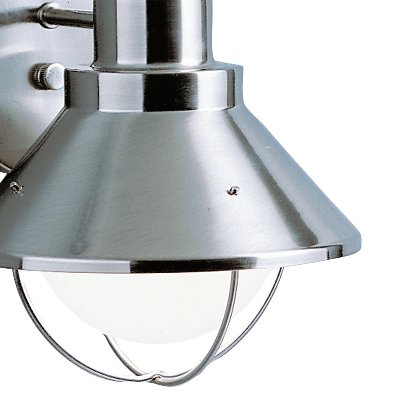 Kichler 9023NI One Light Outdoor Wall Mount, Brushed Nickel