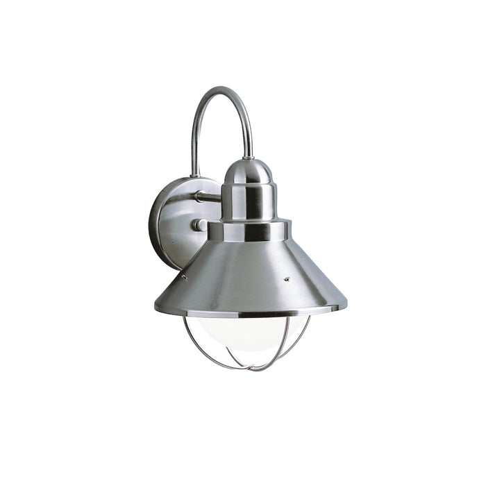 Kichler 9023NI One Light Outdoor Wall Mount, Brushed Nickel