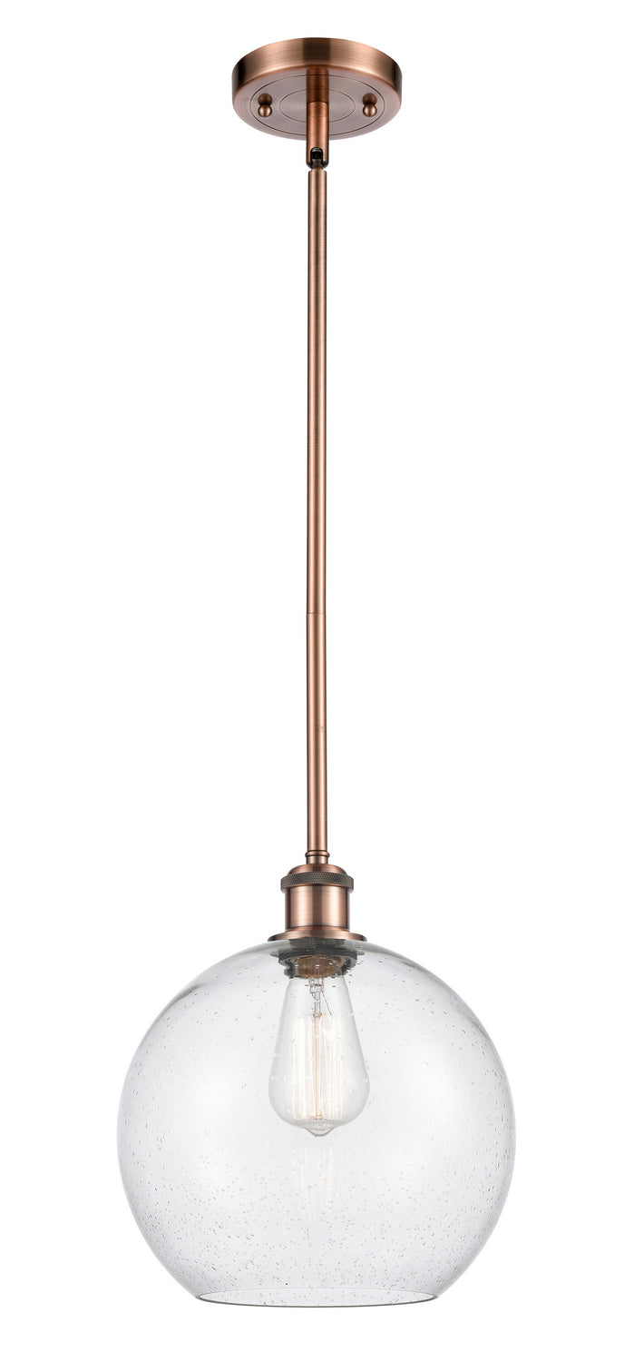 Innovations 516-1S-AC-G124-10 One Light Mini Pendant, Antique Copper