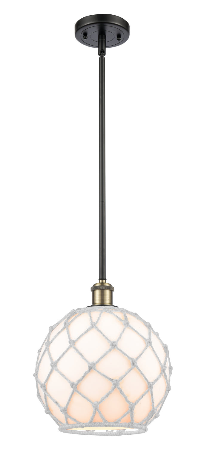 Innovations 516-1S-BAB-G121-10RW One Light Mini Pendant, Black Antique Brass
