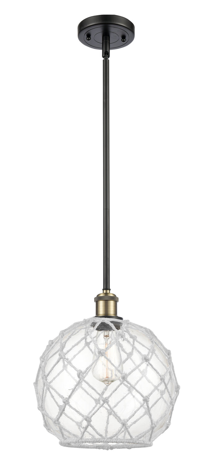Innovations 516-1S-BAB-G122-10RW One Light Mini Pendant, Black Antique Brass