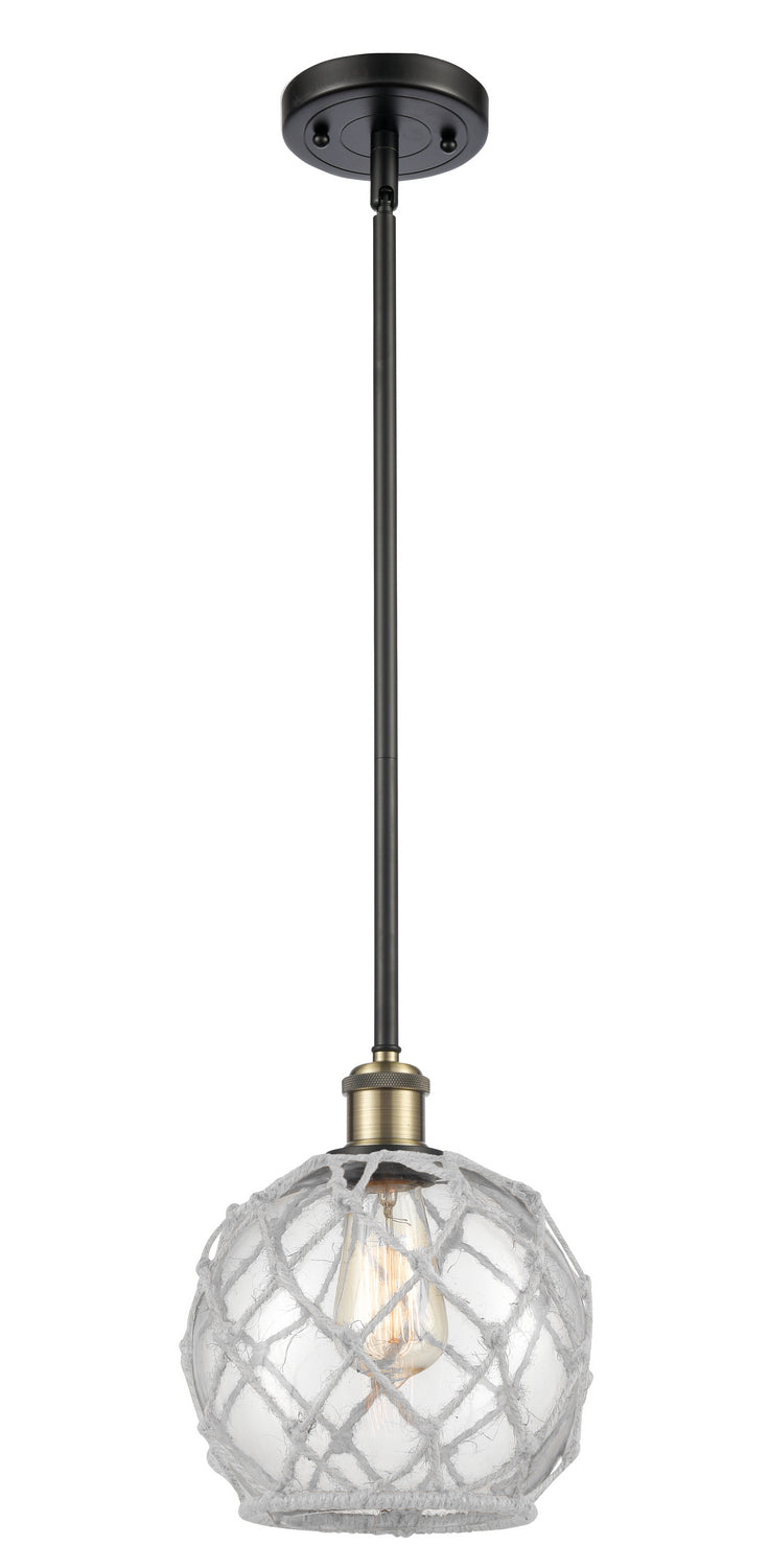 Innovations 516-1S-BAB-G122-8RW One Light Mini Pendant, Black Antique Brass