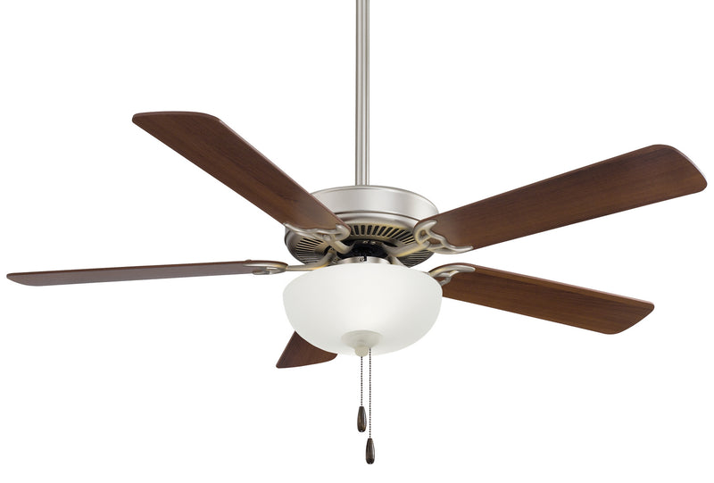 Minka Aire F448L-BS/DW 52" Ceiling Fan, Brushed Steel W/ Dark Walnut