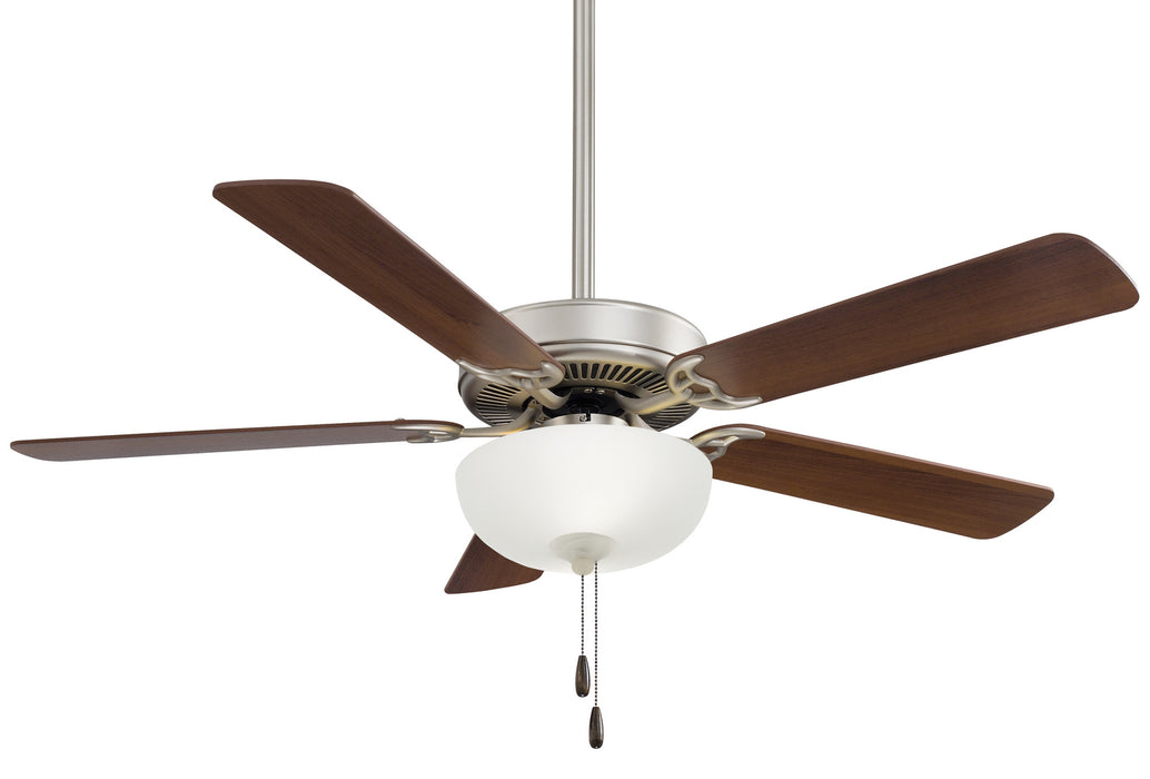 Minka Aire F448L-BS/DW 52" Ceiling Fan, Brushed Steel W/ Dark Walnut