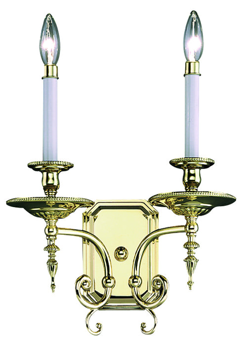 Framburg 7662 PB Two Light Wall Sconce, Polished Brass