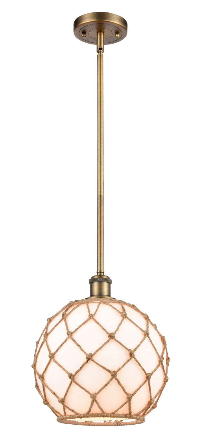 Innovations 516-1S-BB-G121-10RB One Light Mini Pendant, Brushed Brass