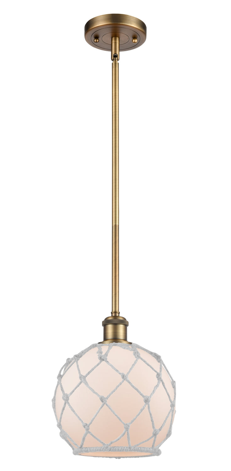 Innovations 516-1S-BB-G121-8RW One Light Mini Pendant, Brushed Brass