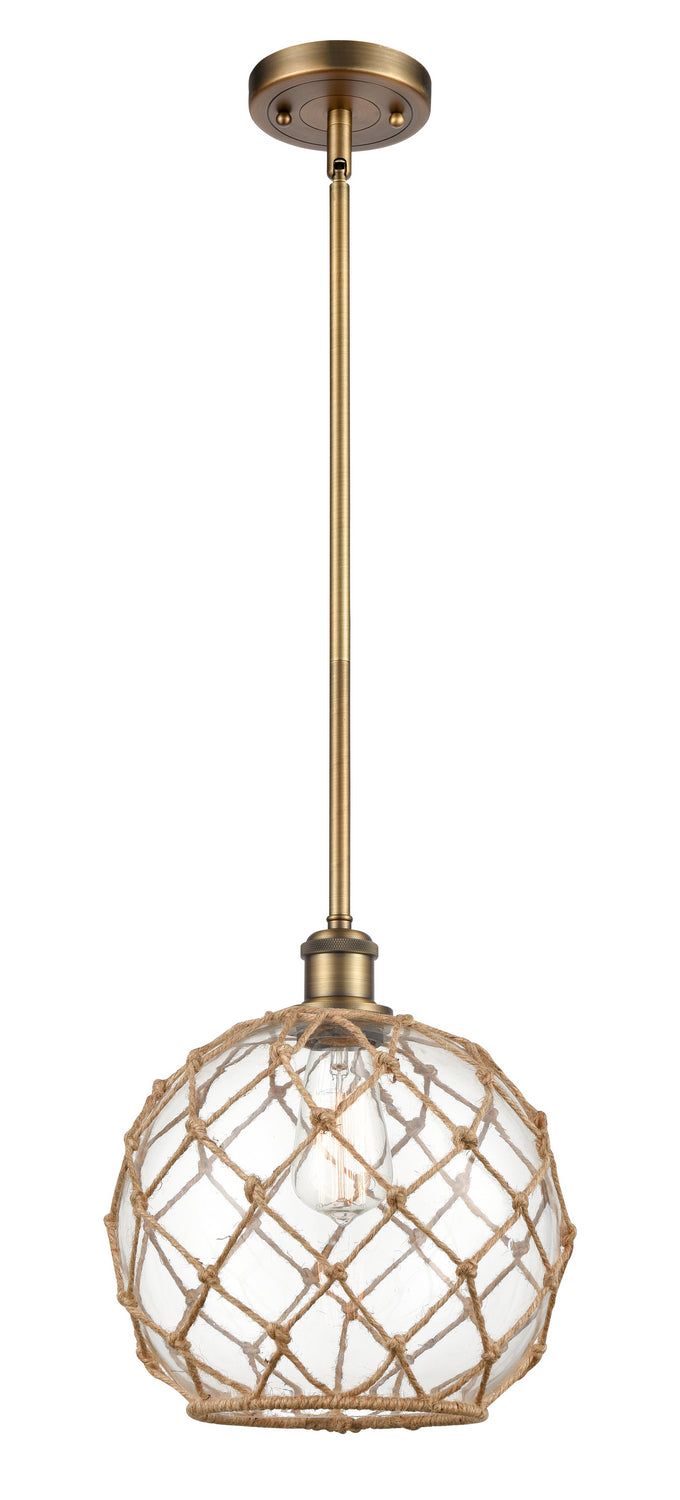 Innovations 516-1S-BB-G122-10RB One Light Mini Pendant, Brushed Brass