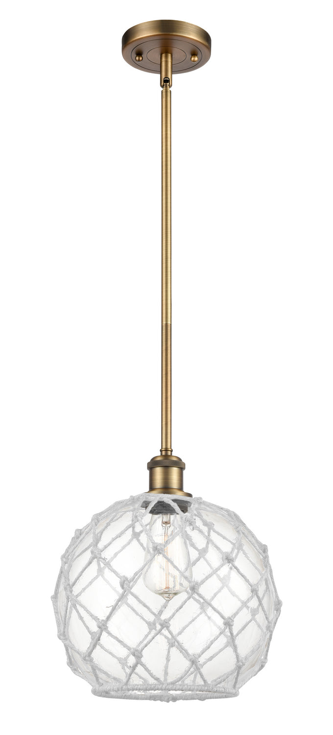 Innovations 516-1S-BB-G122-10RW One Light Mini Pendant, Brushed Brass