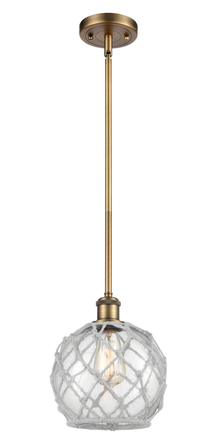 Innovations 516-1S-BB-G122-8RW One Light Mini Pendant, Brushed Brass