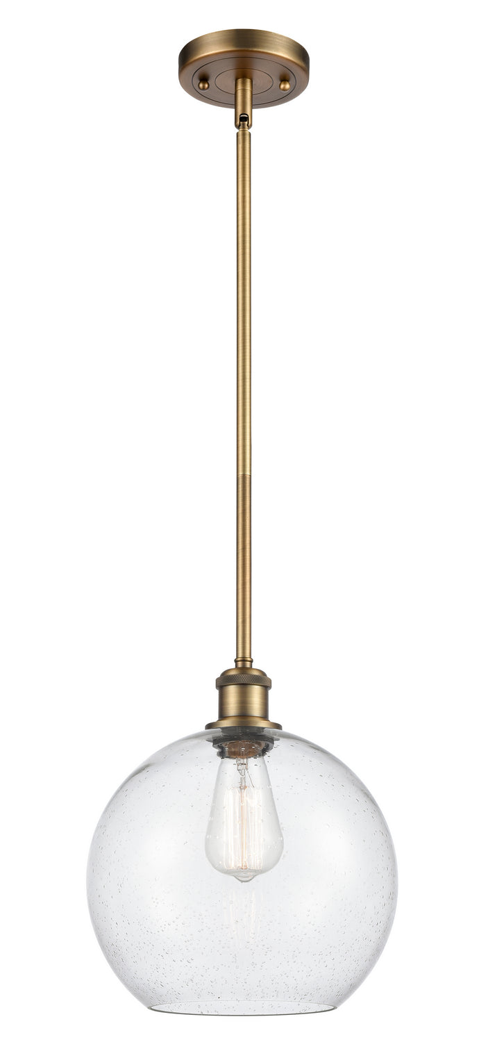 Innovations 516-1S-BB-G124-10 One Light Mini Pendant, Brushed Brass