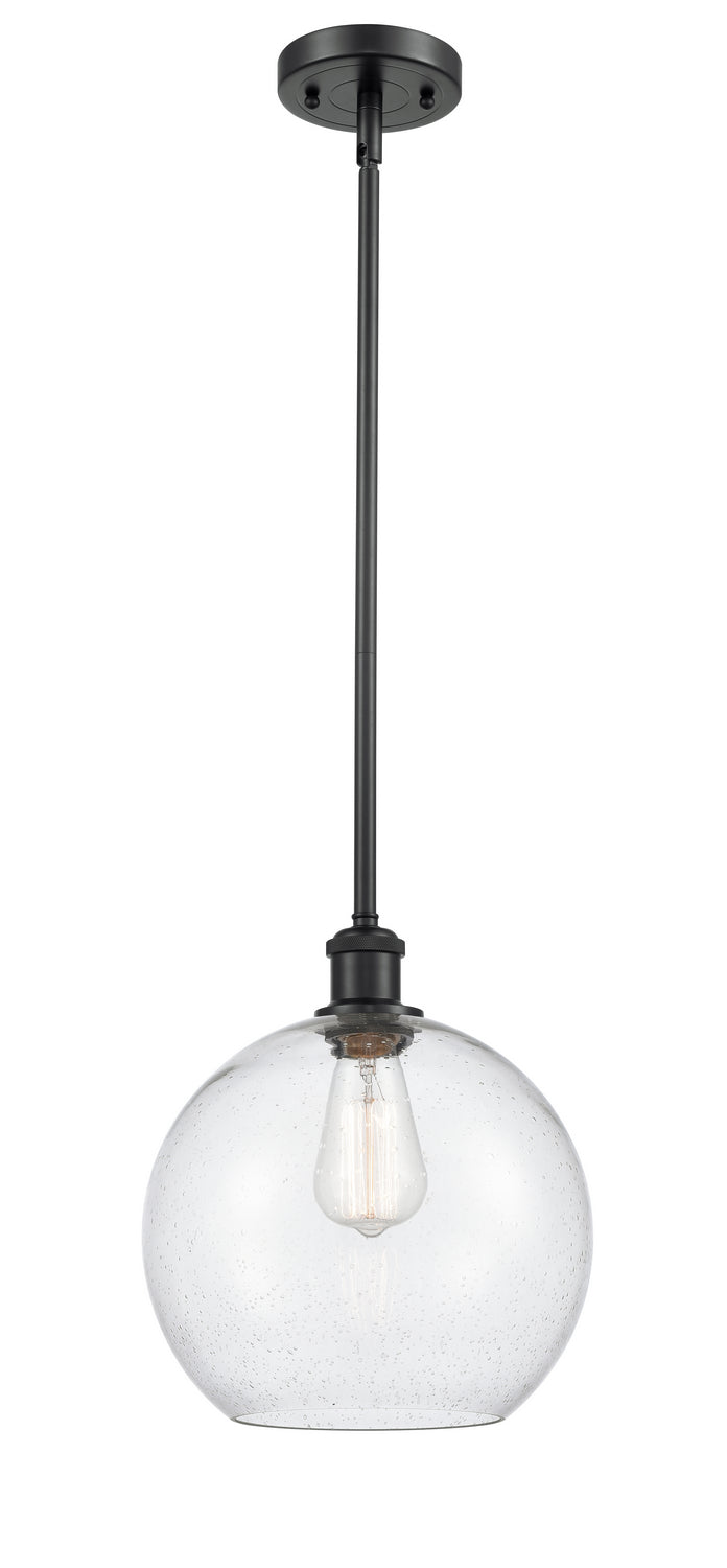 Innovations 516-1S-BK-G124-10 One Light Mini Pendant, Matte Black