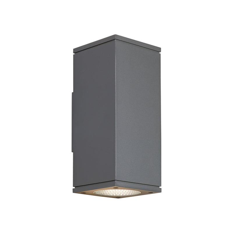 Visual Comfort Modern 700OWTEG82712NNCHUDUNVSP LED Outdoor Wall Lantern, Charcoal