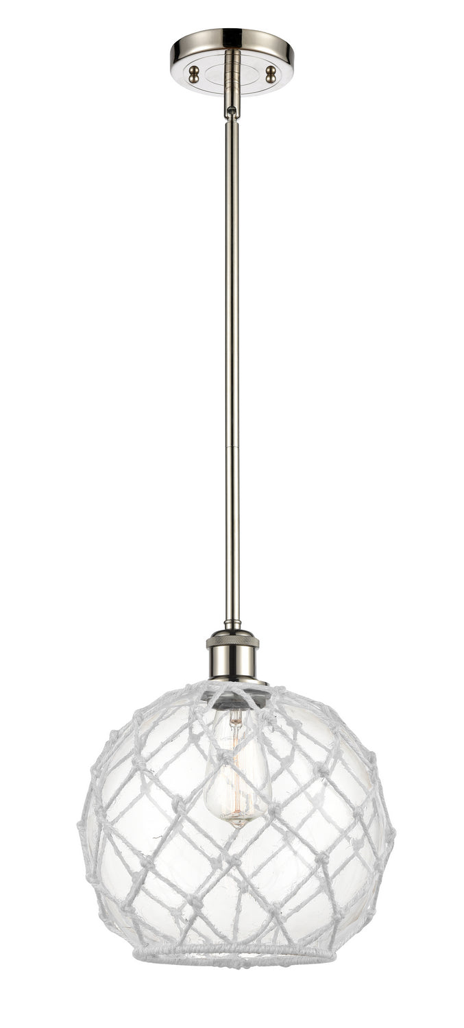 Innovations 516-1S-PN-G122-10RW One Light Mini Pendant, Polished Nickel