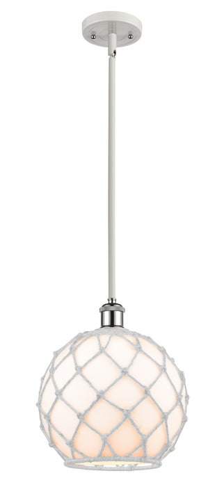 Innovations 516-1S-WPC-G121-10RW One Light Mini Pendant, White Polished Chrome