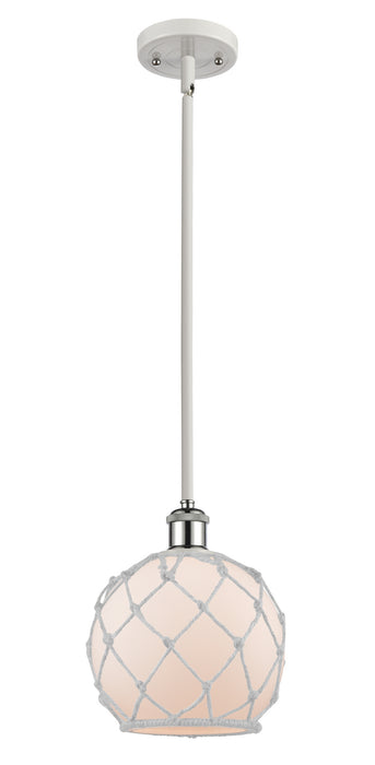 Innovations 516-1S-WPC-G121-8RW One Light Mini Pendant, White Polished Chrome