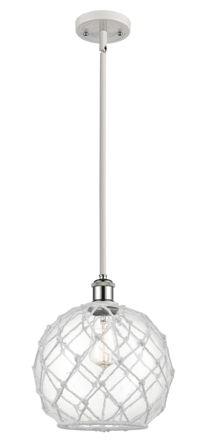 Innovations 516-1S-WPC-G122-10RW One Light Mini Pendant, White Polished Chrome