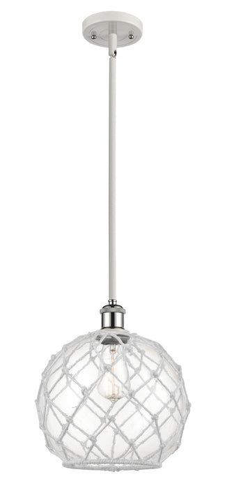Innovations 516-1S-WPC-G122-10RW One Light Mini Pendant, White Polished Chrome