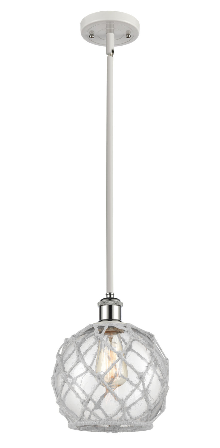 Innovations 516-1S-WPC-G122-8RW One Light Mini Pendant, White Polished Chrome