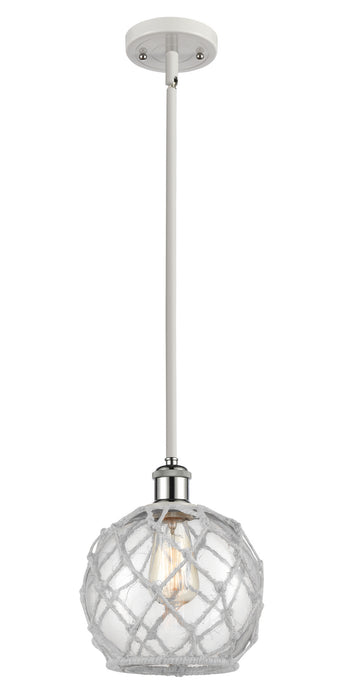 Innovations 516-1S-WPC-G122-8RW One Light Mini Pendant, White Polished Chrome