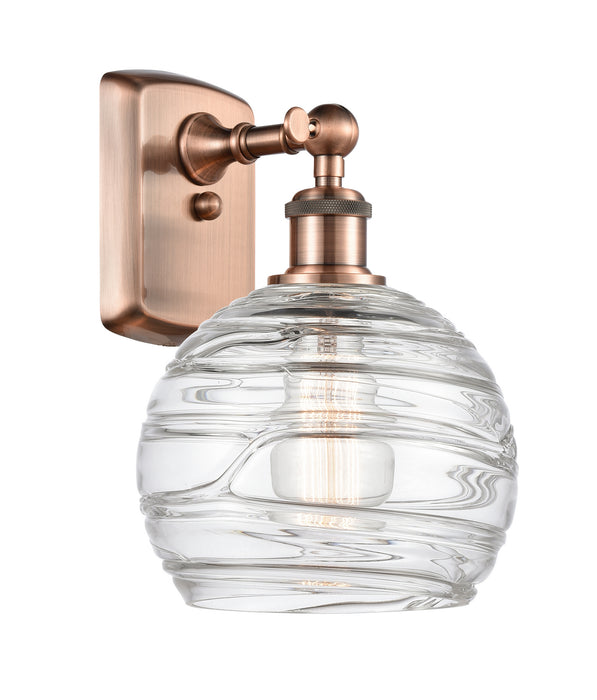Innovations 516-1W-AC-G1213-8 One Light Wall Sconce, Antique Copper