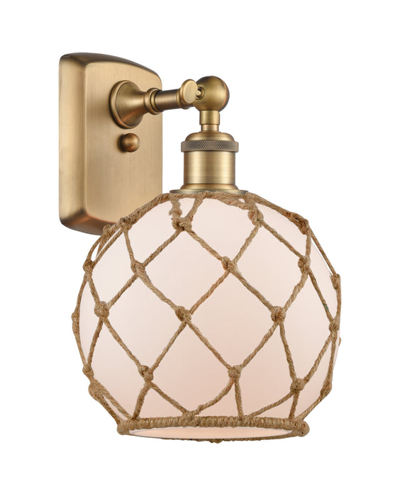 Innovations 516-1W-BB-G121-8RB One Light Wall Sconce, Brushed Brass