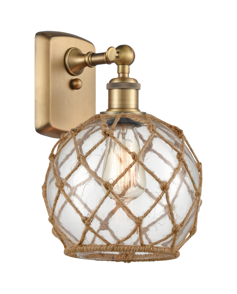 Innovations 516-1W-BB-G122-8RB One Light Wall Sconce, Brushed Brass
