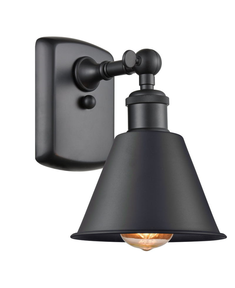 Innovations 516-1W-BK-M8 One Light Wall Sconce, Matte Black