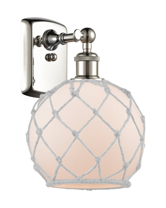 Innovations 516-1W-PN-G121-8RW One Light Wall Sconce, Polished Nickel