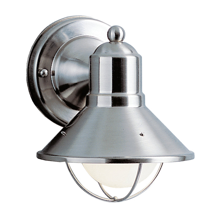 Kichler 9021NI One Light Outdoor Wall Mount, Brushed Nickel