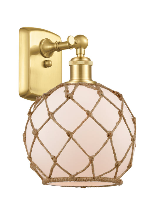 Innovations 516-1W-SG-G121-8RB One Light Wall Sconce, Satin Gold