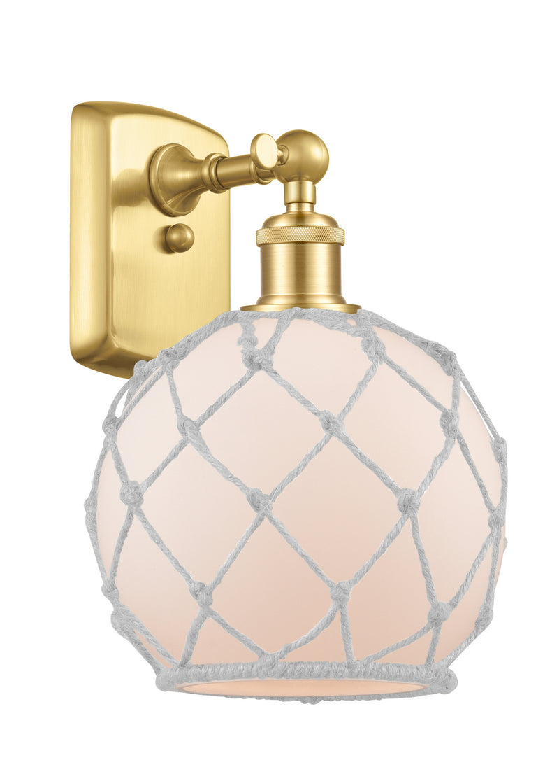 Innovations 516-1W-SG-G121-8RW One Light Wall Sconce, Satin Gold