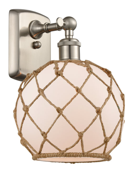 Innovations 516-1W-SN-G121-8RB One Light Wall Sconce, Brushed Satin Nickel